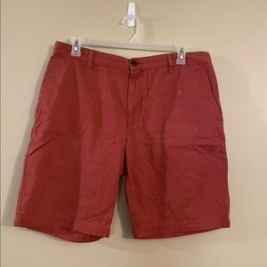 Men Dockers Chino Shorts Flat Front Fit  Size  34 Salamander